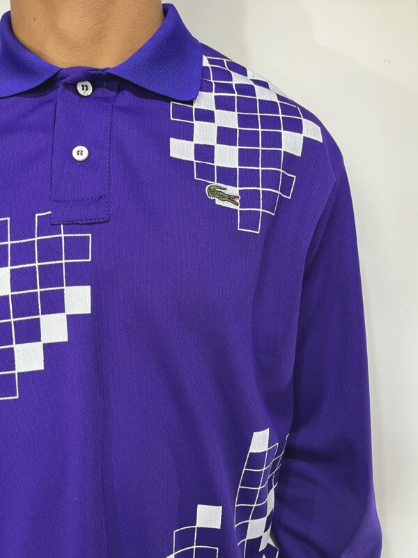 Polo Lacoste Manga Longa - Roxo - Imagem 2