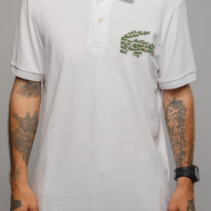 Polo Lacoste Magic Croc - Branca