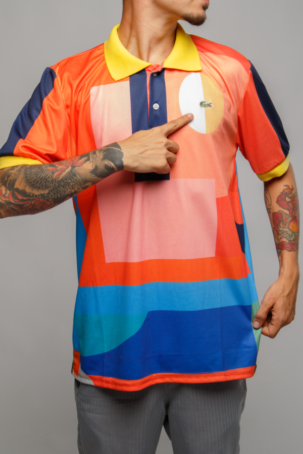 Polo Lacoste Polaroid Color - Laranja - Imagem 3