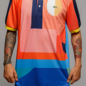 Polo Lacoste Polaroid Color - Laranja