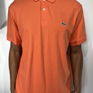 Polo Lacoste Básica Logo - Laranja
