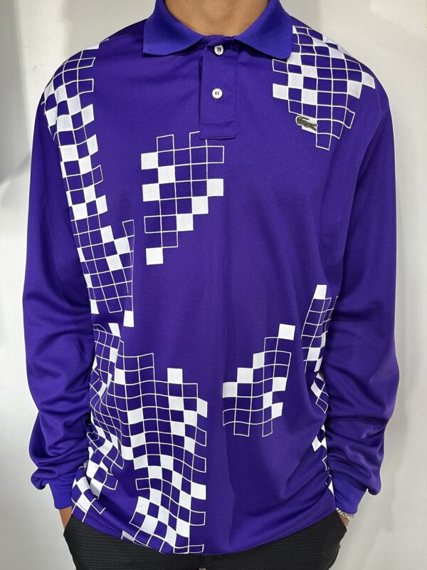 Polo Lacoste Manga Longa - Roxo