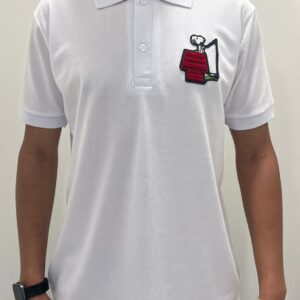Polo Lacoste Edição Snoopy Bordado Branca