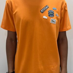 Camiseta Lacoste Bordado Laranja
