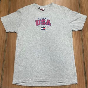 Camiseta Tommy Hilfiger USA Cinza