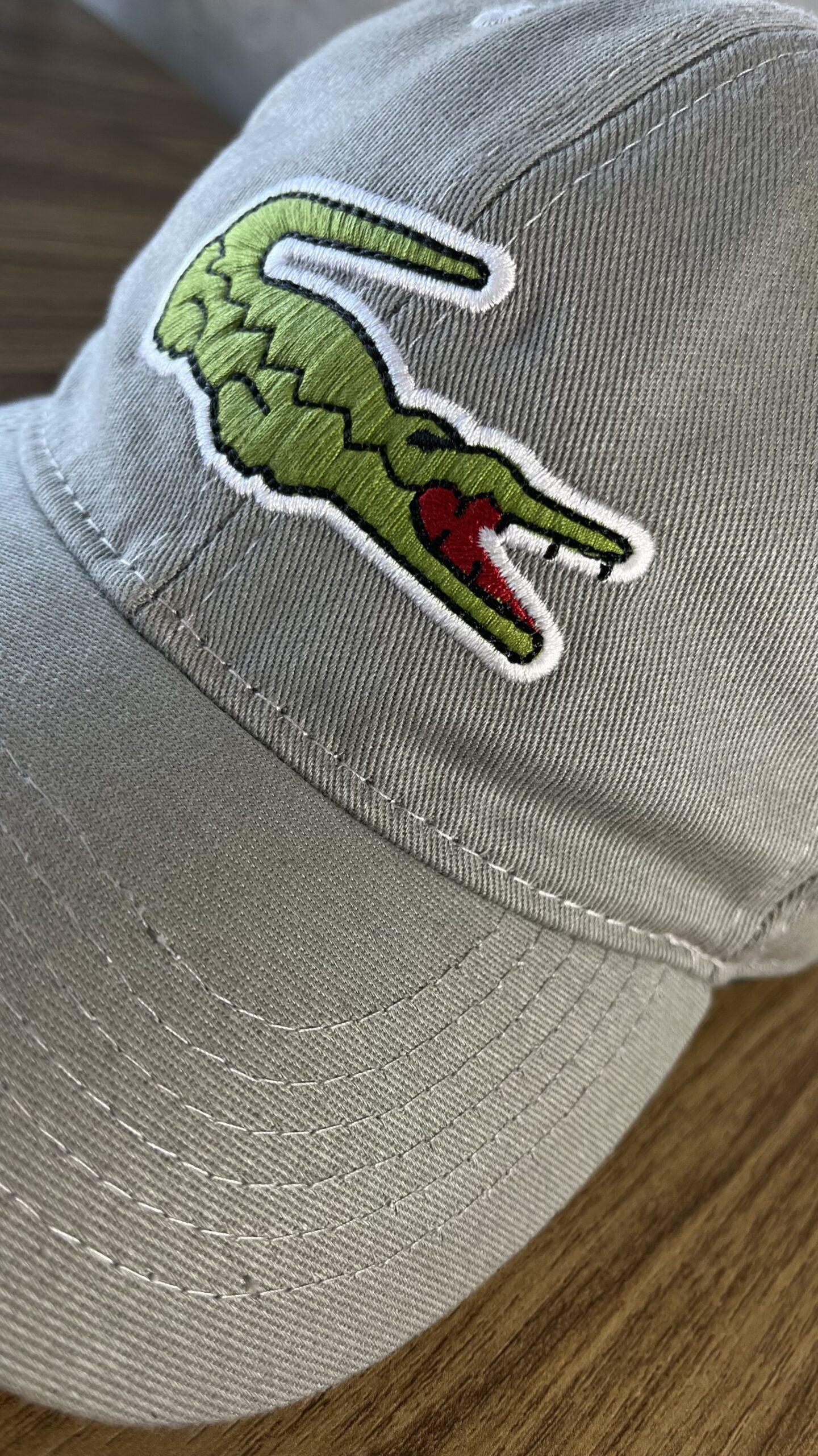 Boné Lacoste Cinza Big Croc - Imagem 2