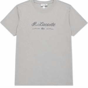 Camiseta Lacoste Masculina Cinza Bordada