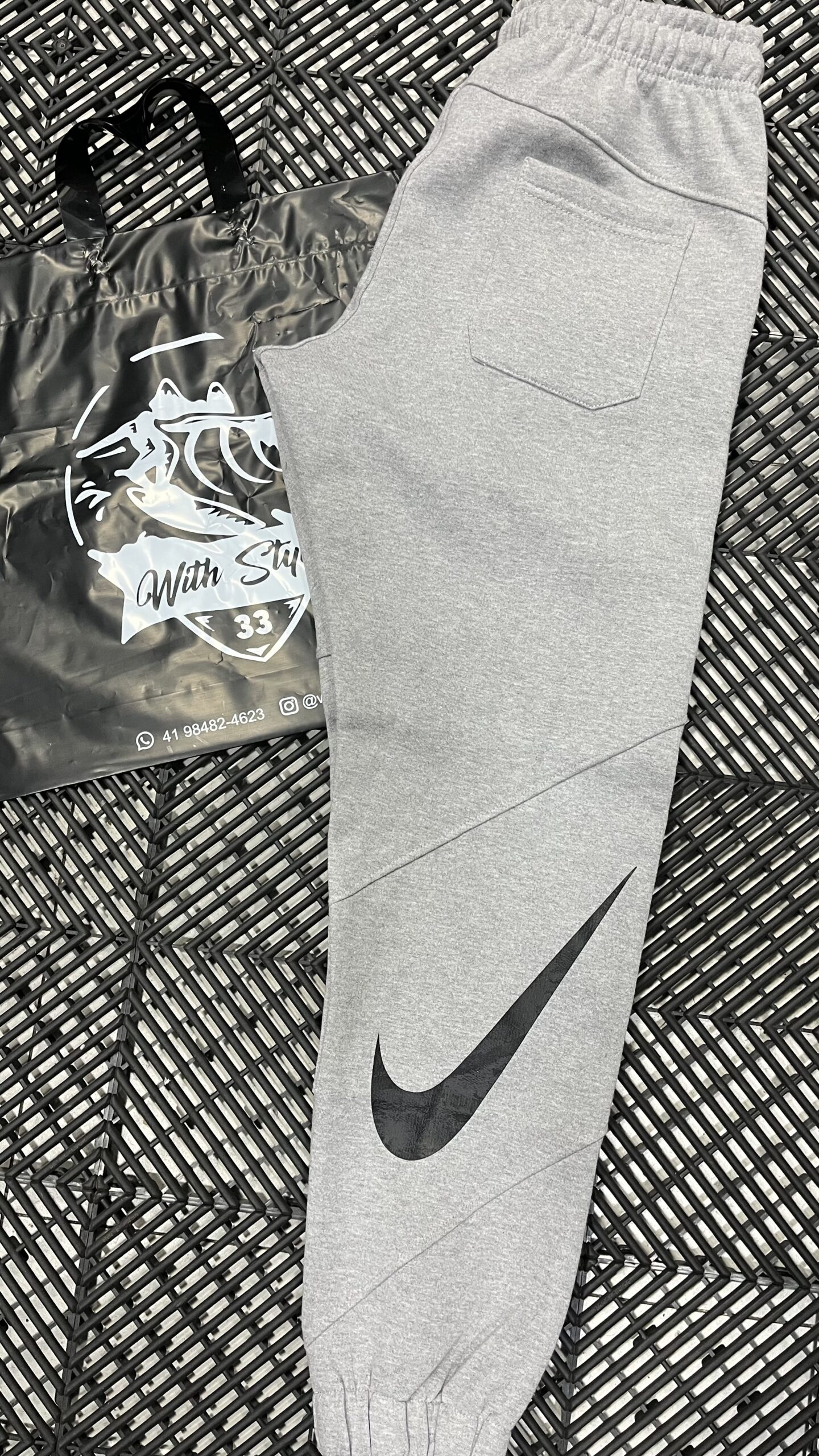Calça Moletom Nike Cinza - Imagem 3